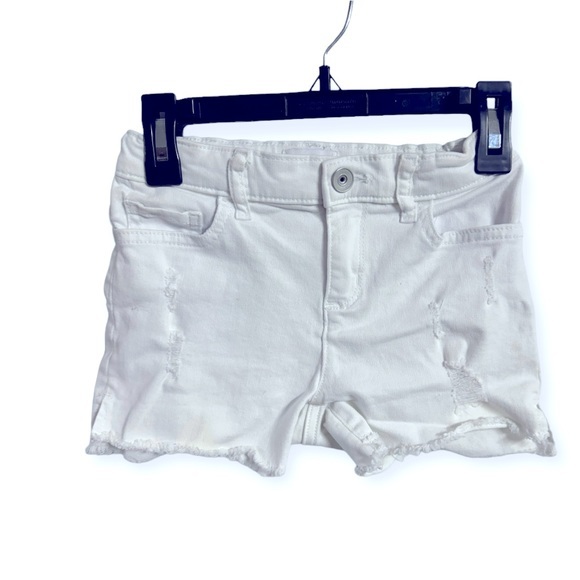 Children’s‎ Place Girls White Jean Shorts Size 6X/7 - Picture 1 of 2